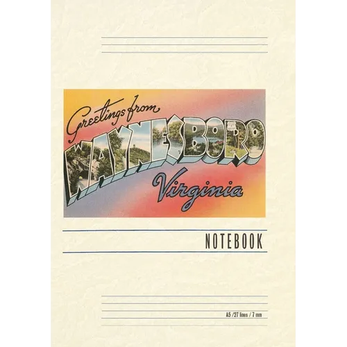 Vintage Lined Notebook Greetings from Waynesboro - Paperback