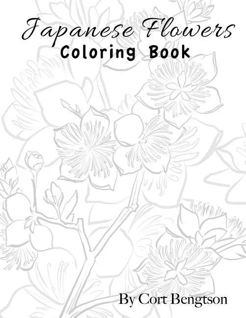Japanese Flowers Coloring Book - Paperback