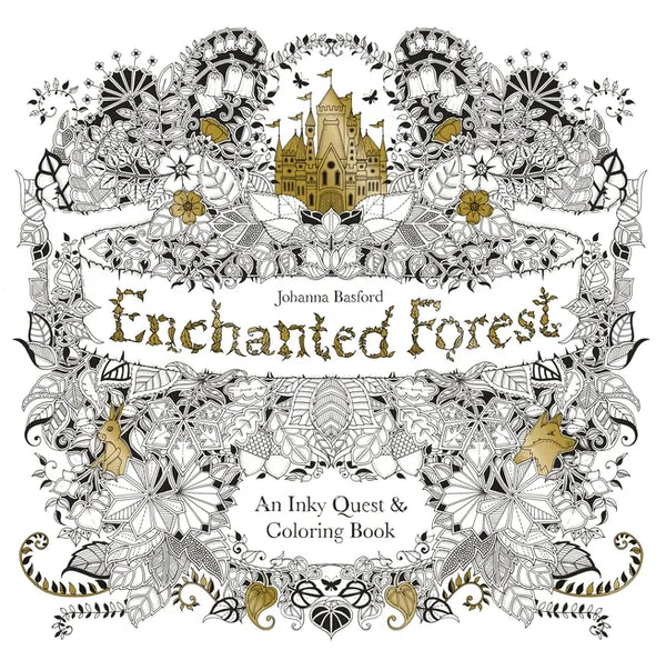 Enchanted Forest: An Inky Quest and Coloring Book for Adults - Paperback