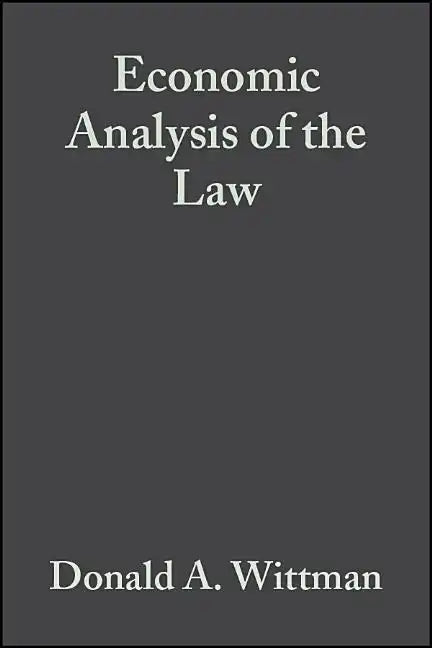 Economic Analysis of the Law: Selected Readings - Paperback