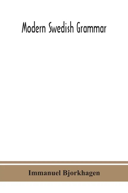 Modern Swedish grammar - Paperback