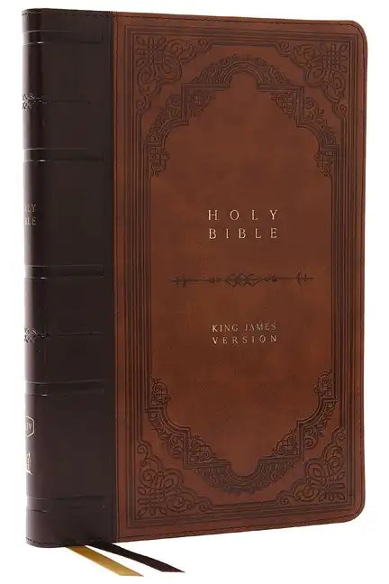 KJV Holy Bible: Giant Print Thinline Bible, Brown Leathersoft, Red Letter, Comfort Print (Thumb Indexed): King James Version (Vintage Series) - Imitation Leather