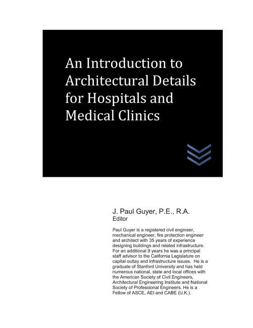 An Introduction to Architectural Details for Hospitals and Medical Clinics - Paperback