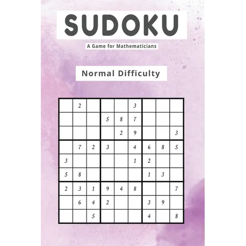 Sudoku A Game for Mathematicians Normal Difficulty - Paperback