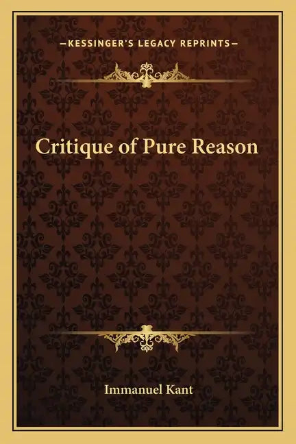 Critique of Pure Reason - Paperback