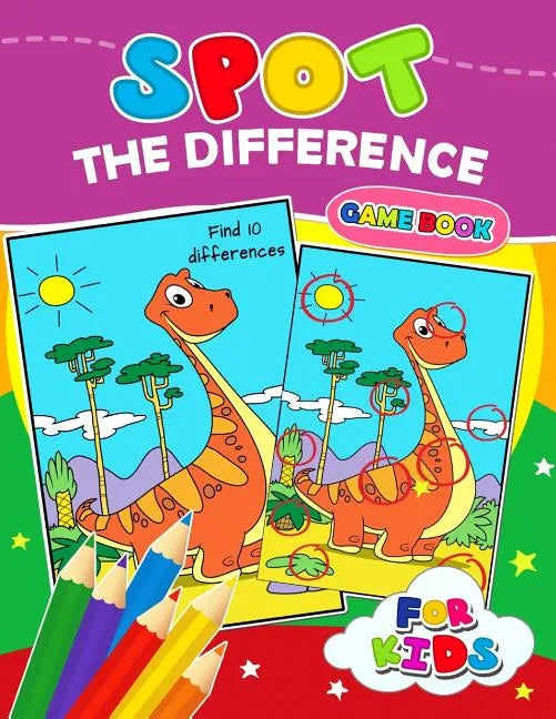 Spot The Difference Game book for kids: Coloring Puzzles Activity Book for Boy, Girls, Kids Ages 2-4,3-5,4-8 - Paperback
