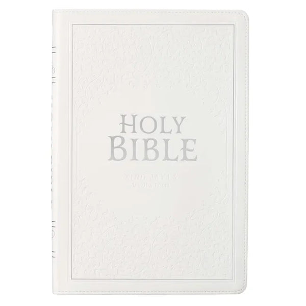 KJV Thinline White Wedding Bible - Leather