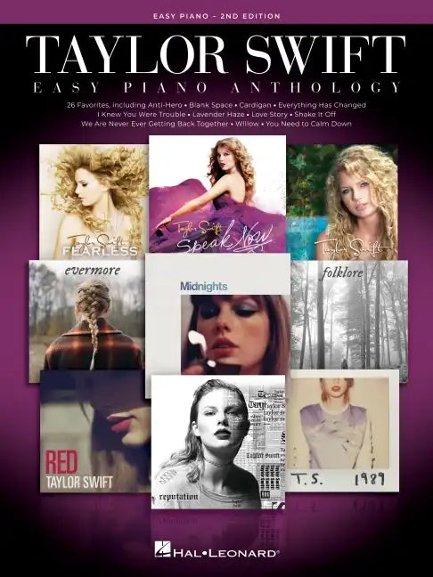Taylor Swift Easy Piano Anthology - 2nd Edition: Easy-Level Song Arrangements with Lyrics - Paperback