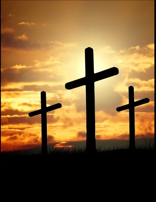 The Cross Christian Inspirational Notebook: 100 Pages 8.5" X 11" Wide Ruled Line Paper - Paperback