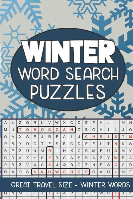 Winter Word Search Puzzles: Seek and Find Word Circle Puzzle Book Seasonal Activity Book for Kids and Adults - Paperback