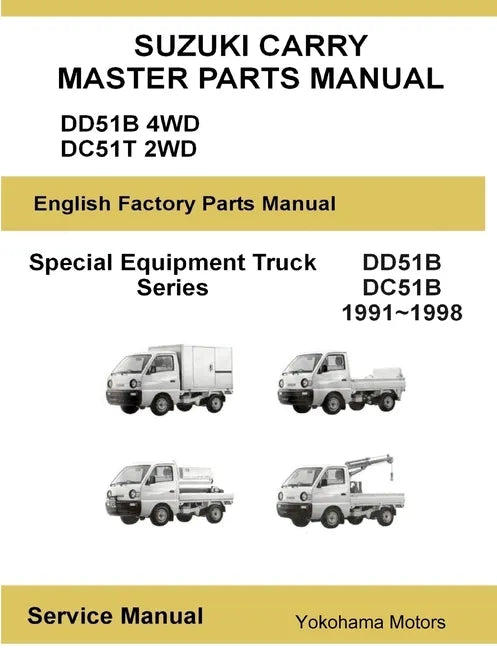 Suzuki Carry Truck Special Equipment Master Parts Manual DD51B DC51C - Paperback