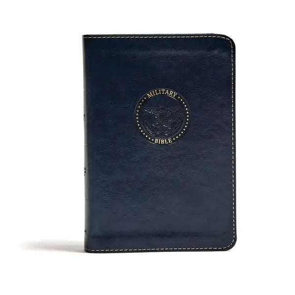 CSB Military Bible, Navy Blue Leathertouch - Imitation Leather