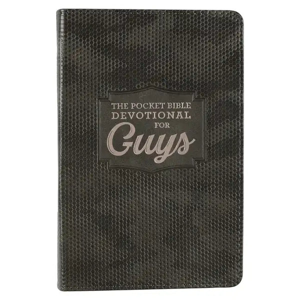 Pocket Bible Devotional for Guys Faux Leather - Leather