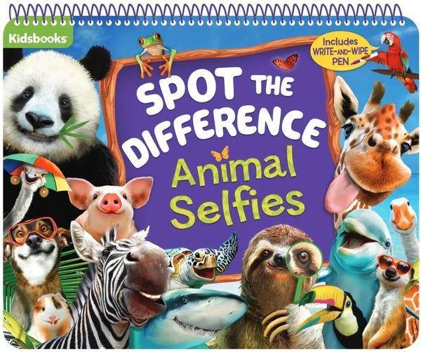 Spot the Difference: Animal Selfies (Includes Write-And-Wipe Pen) - Spiral