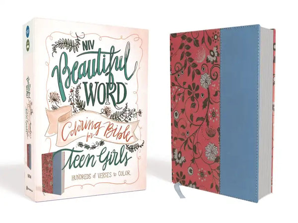 NIV, Beautiful Word Coloring Bible for Teen Girls, Imitation Leather, Pink/Blue: Hundreds of Verses to Color - Imitation Leather