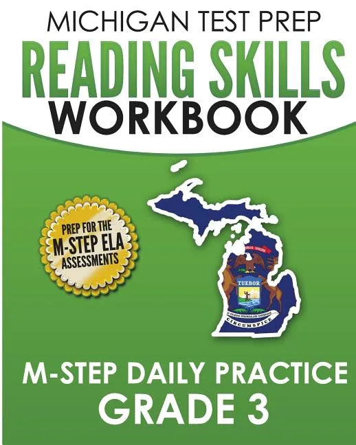 MICHIGAN TEST PREP Reading Skills Workbook M-STEP Daily Practice Grade 3: Preparation for the M-STEP English Language Arts Assessments - Paperback