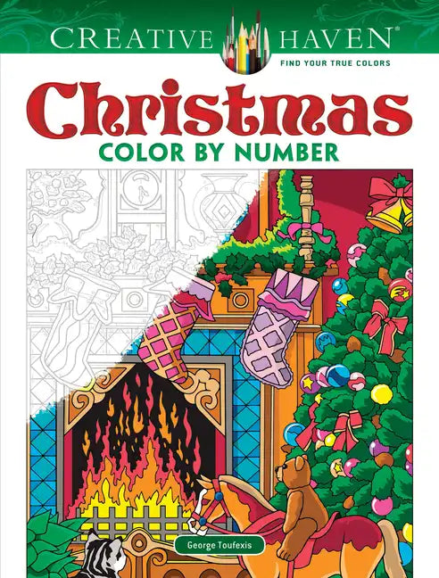 Creative Haven Christmas Color by Number - Paperback