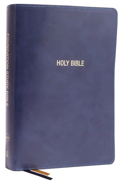 Nkjv, Foundation Study Bible, Large Print, Leathersoft, Blue, Red Letter, Thumb Indexed, Comfort Print: Holy Bible, New King James Version - Imitation Leather