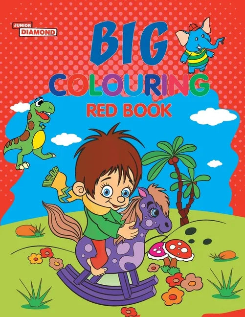 Big Colouring Red Book for 5 to 9 years Old Kids Fun Activity and Colouring Book for Children - Paperback