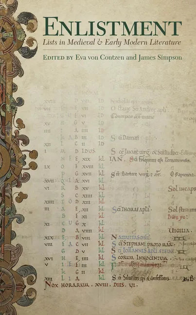 Enlistment: Lists in Medieval and Early Modern Literature - Hardcover