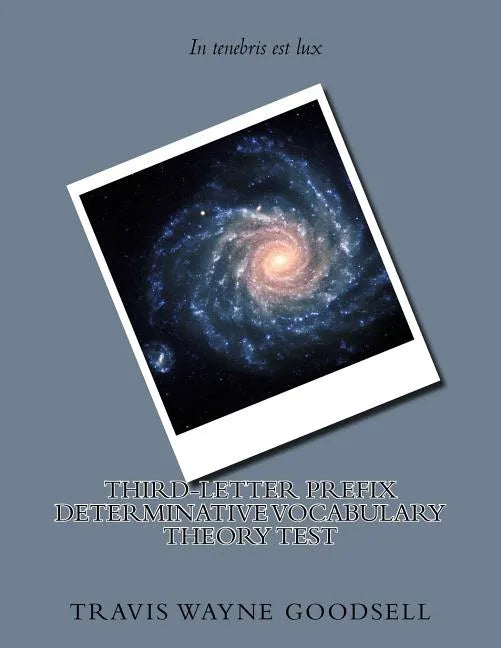 Third-Letter Prefix Determinative Vocabulary Theory Test - Paperback