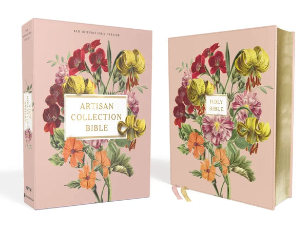 Niv, Artisan Collection Bible, Leathersoft, Blush Floral, Red Letter Edition, Comfort Print - Imitation Leather