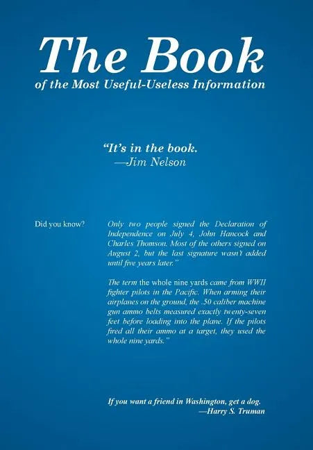 The Book: Of the Most Useful-Useless Information - Hardcover