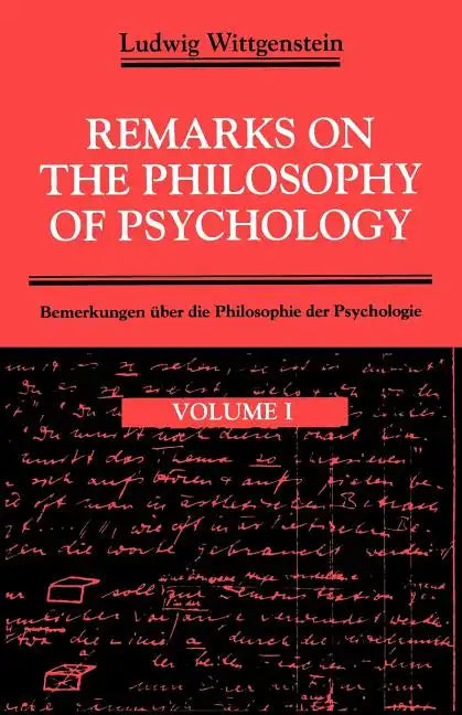 Remarks on the Philosophy of Psychology, Volume 1 - Paperback