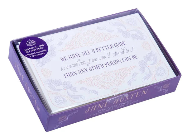 Jane Austen Foil Note Cards - Hardcover