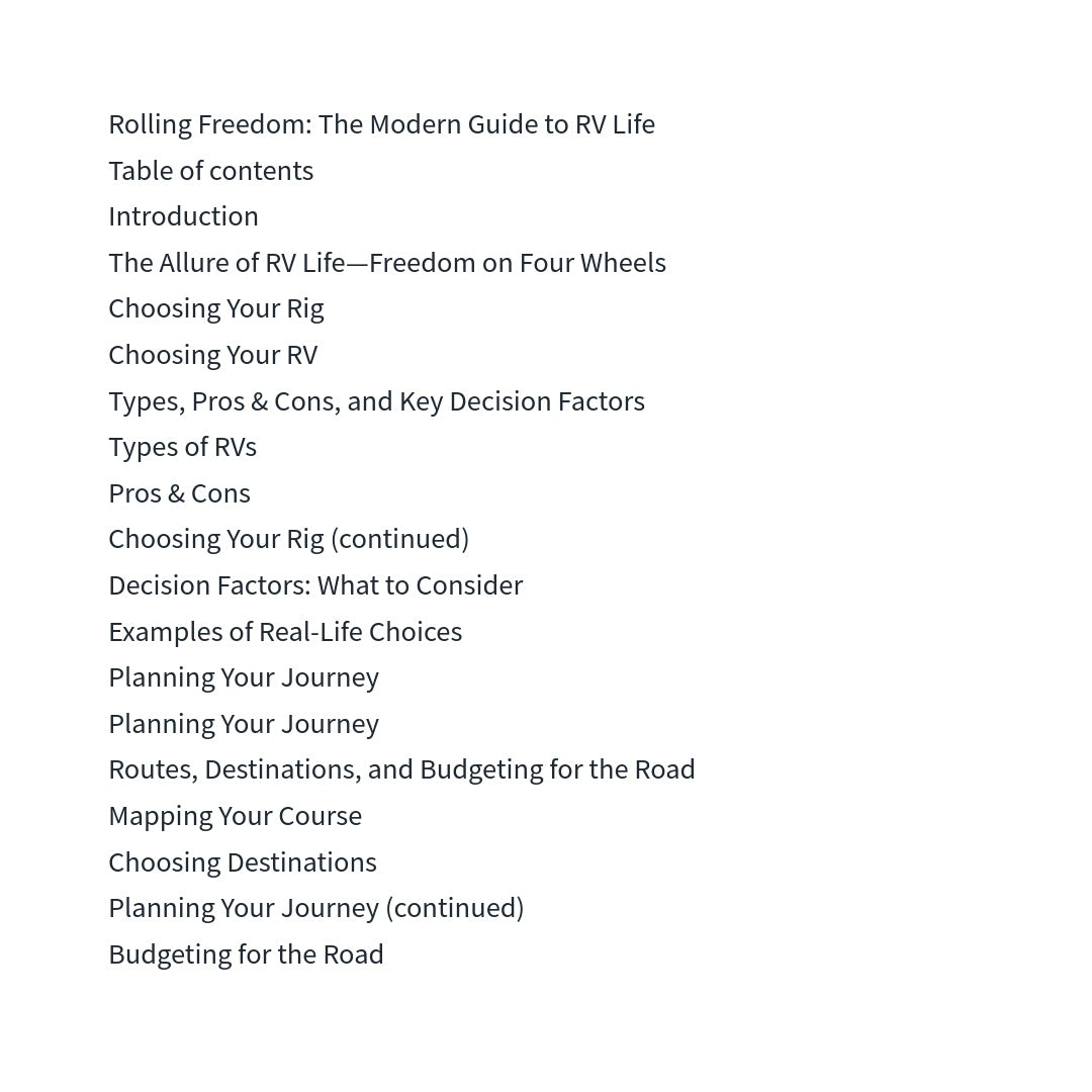 Rolling Freedom: The Modern Guide To RV Life