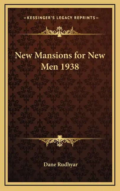 New Mansions for New Men 1938 - Hardcover