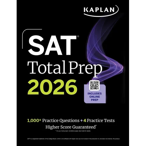 SAT Total Prep 2026: Includes 4 Full Length Practice Tests, 1,100+ Practice Questions + 1 Year Access to Online Quizzes and Video Lessons and Tutorial - Paperback