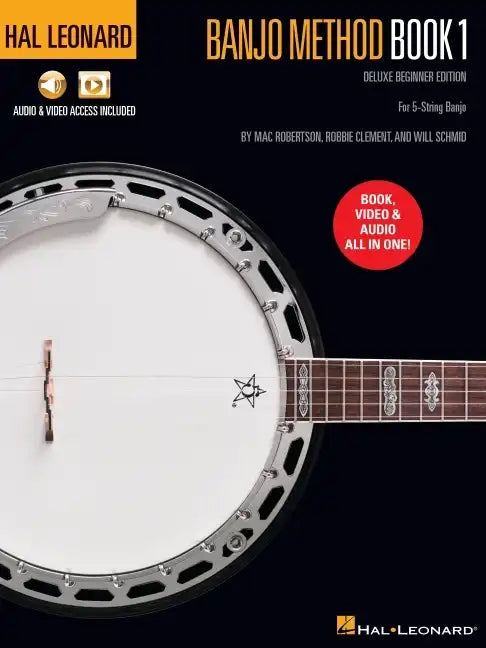 Hal Leonard Banjo Method Book 1 - Deluxe Beginner Edition for 5-String Banjo with Audio & Video Access Included - Paperback