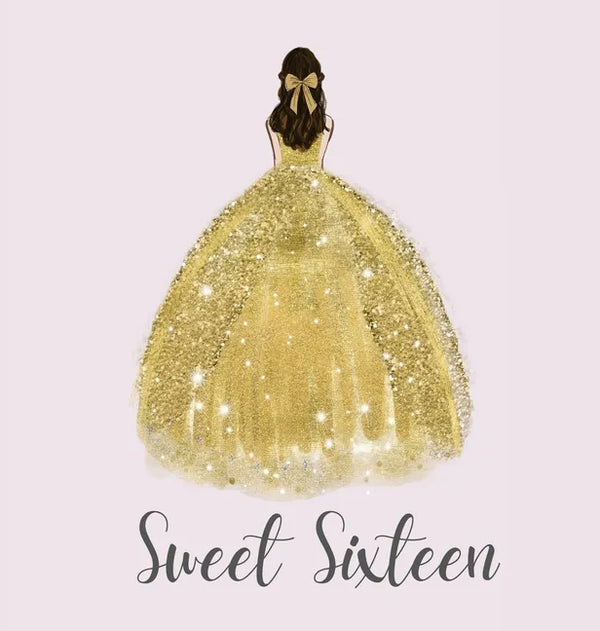 Sweet sixteen guest book, party Guest book, birthday party guest book to sign - Hardcover