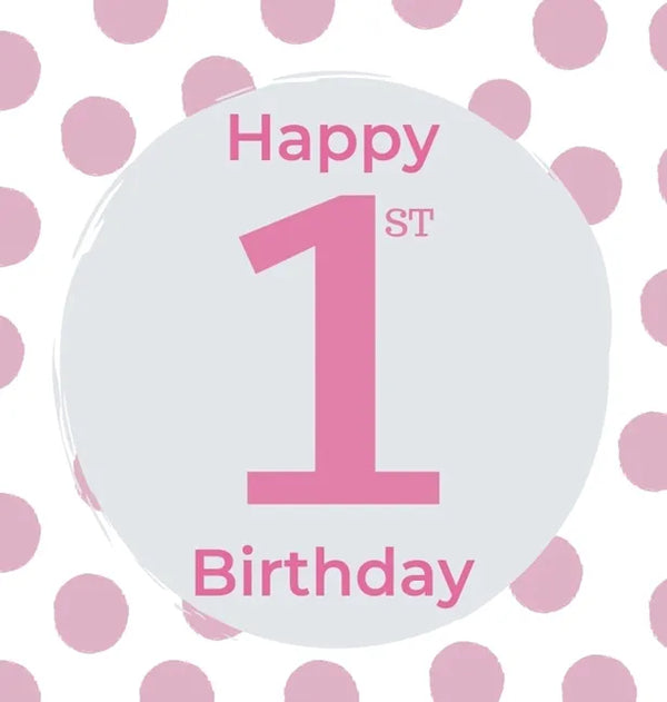 1st Birthday Guest Book (Hardcover): Birthday girl guest book, first birthday book, party and birthday celebrations decor, memory book, 1st birthday, - Hardcover