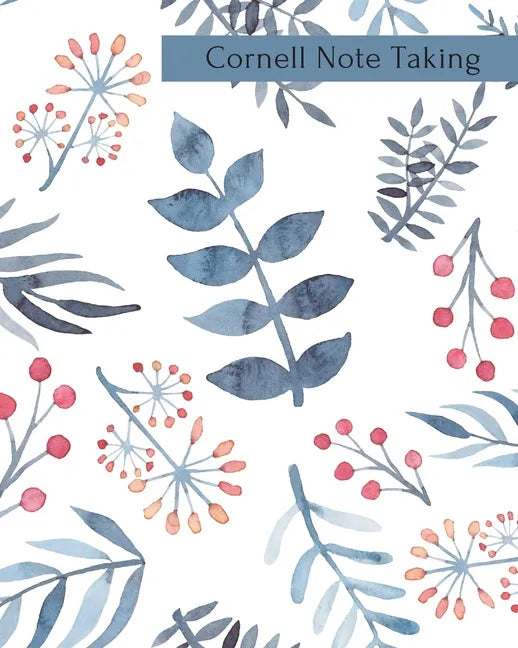 Cornell Note Taking: Floral Note Taking System Book For Students - Paperback
