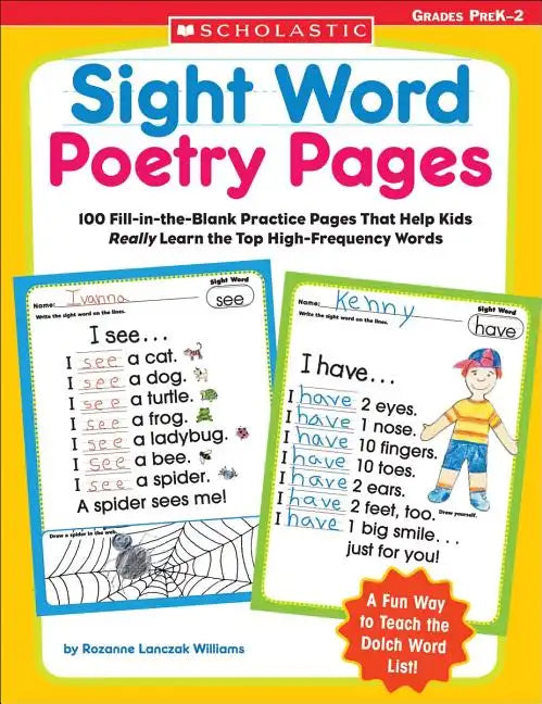 Sight Word Poetry Pages: 100 Fill-In-The-Blank Practice Pages That Help Kids Really Learn the Top High-Frequency Words - Paperback