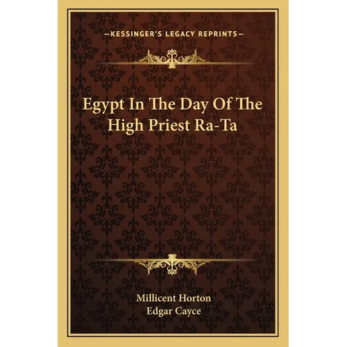 Egypt In The Day Of The High Priest Ra-Ta - Paperback