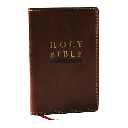 NKJV Super Giant Print New Testament, Brown Leathersoft, Red Letter, Comfort Print - Imitation Leather