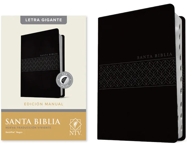 Santa Biblia Ntv, Edición Manual, Letra Gigante (Sentipiel, Negro, Índice, Letra Roja) - Imitation Leather