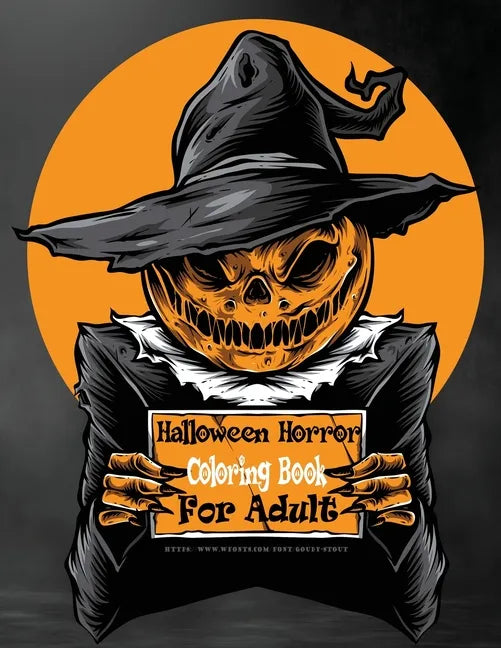 Halloween Horror Coloring Books For Adults: 40 Zombie and Skull Face Relief Monsters Spooky Creatures Haunted Creepy Paint Scary Happy Pumpkin Stress - Paperback