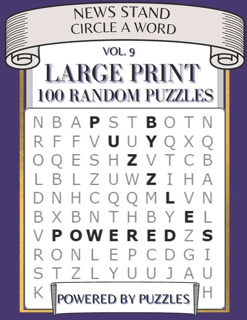 News Stand Circle a Word Vol.9: Large Print 100 Random Puzzles - Paperback