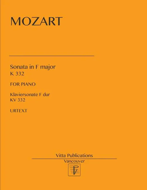 Sonata in F major: K 332. Urtext - Paperback