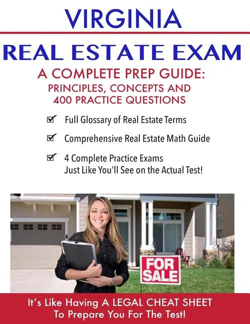 Virginia Real Estate Exam A Complete Prep Guide: Principles, Concepts And 400 Practice Questions - Paperback