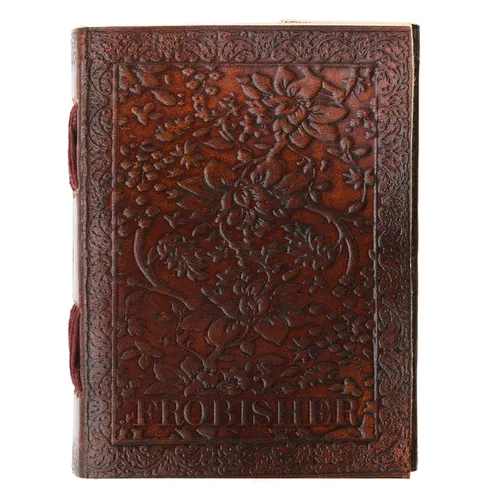 Floral Leather Journal Medium - Leather