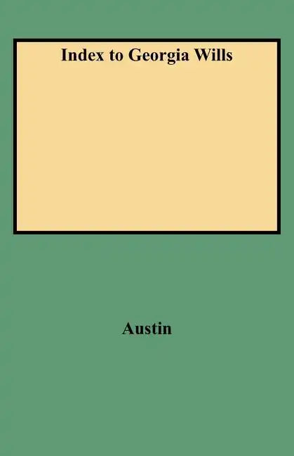 Index to Georgia Wills - Paperback