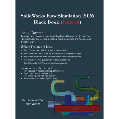 SolidWorks Flow Simulation 2026 Black Book: (Colored) - Hardcover