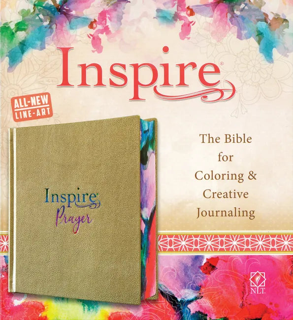 Inspire Prayer Bible NLT (Hardcover Leatherlike, Metallic Gold): The Bible for Coloring & Creative Journaling - Hardcover