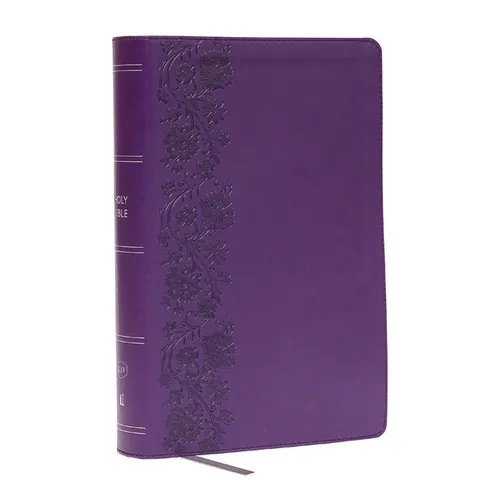 KJV Giant Print End-Of-Verse Reference Bible, Purple Leathersoft, Red Letter, Comfort Print - Imitation Leather