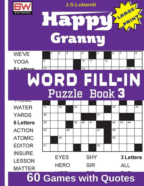 Happy Granny WORD FILL-IN Puzzle Book 3 - Paperback
